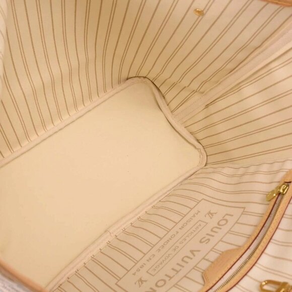 Louis Vuitton Damier Azur Neverfull MM Shoulder Tote Bag N41361 AR0148 125507 - Picture 8 of 10